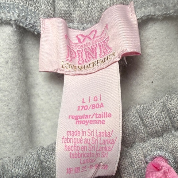 NEW! PINK Victoria's Secret x Love Shack Fancy Sweatshirt & Sweatpants Set Large - Picture 9 of 16